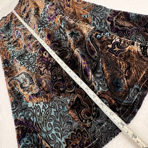 Tasha Polizzi Velvet Burnout Maxi Wrap Skirt M Western Fairy Whimsigoth Paisley - Picture 9 of 11